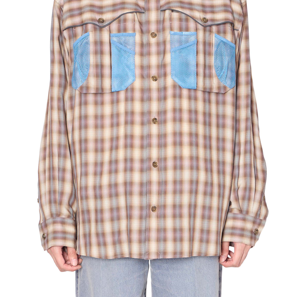 kolor 26SS 26SCM-B07117 チェックシャツ Green 3 26SCM-B07117-69 Tops | kolor OFFICIAL ONLINE STORE | カラー公式
