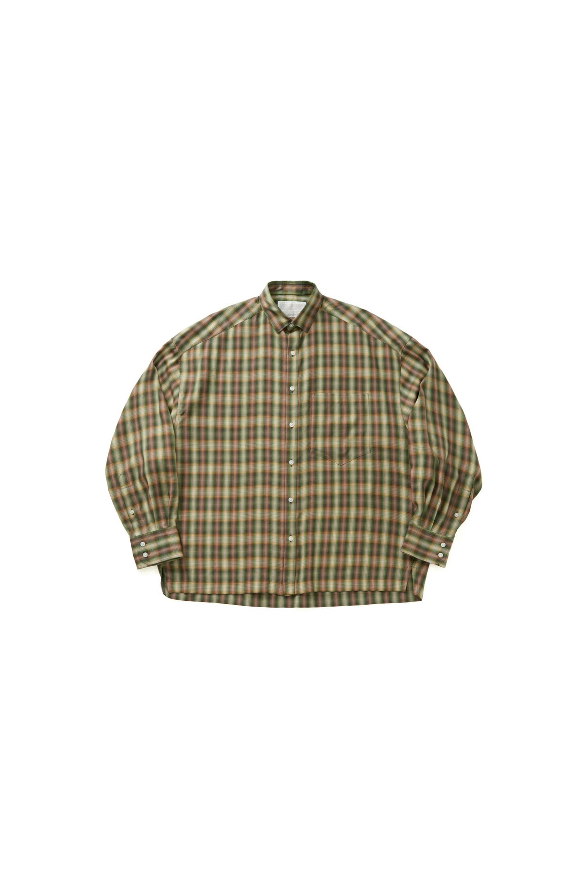 kolor 26SS 26SCM-B07117 チェックシャツ Green 3 26SCM-B15117S-59 Tops | kolor OFFICIAL ONLINE STORE | カラー公式